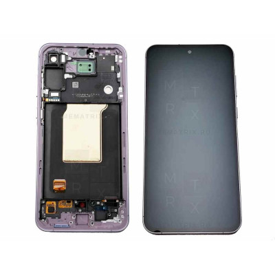 Samsung Galaxy A55 5G (A556E) тачскрин + экран (модуль) Лавандовый OR с рамкой