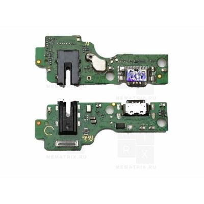 Нижняя плата (шлейф) для Infinix Smart 10 Plus разъем питания, разъем гарнитуры, микрофон Премиум