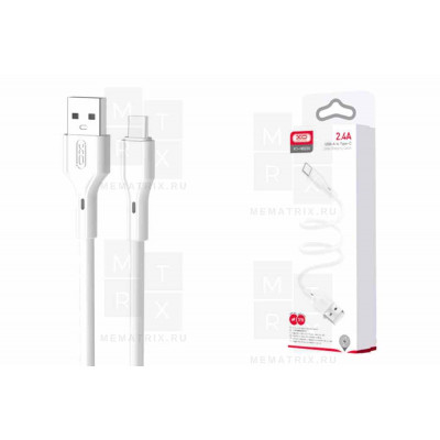 Кабель USB - Type-C XO NB230 (2.4A) Белый