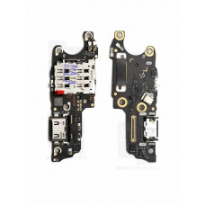 Нижняя плата (шлейф) для Huawei Nova 14 (TLR-AL00) разъем зарядки, разъем SIM, микрофон Премиум