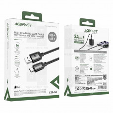 Кабель USB - Type-C Acefast C20-04 (3A, оплетка нейлон, 1.2 м) Черный