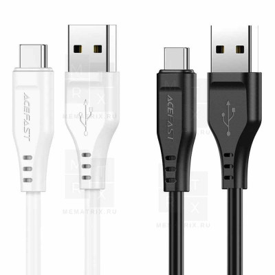 Кабель USB - Type-C Acefast C3-04 (3A, 1.2 м) Черный