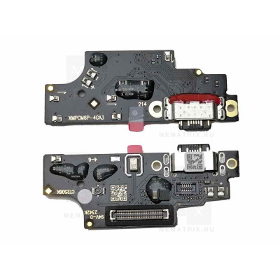 Нижняя плата (шлейф), Xiaomi Poco M6 Pro 4G разъем зарядки, микрофон