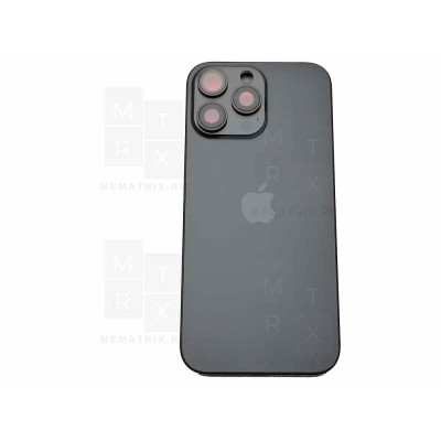 Задняя крышка (корпус) iPhone 16 Pro Max black (черный) в сборе