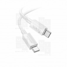 Кабель Type-C Type-C Hoco X107 (3A, 60W, PD) Белый
