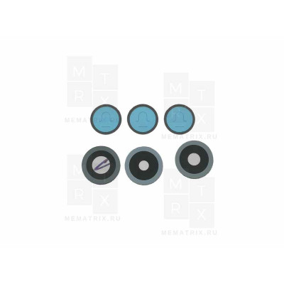 Стекло камеры для Tecno Camon 40 Pro 4G (комплект 3 шт.) Черный