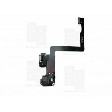 Шлейф iPhone 11 Pro на верхний динамик, сенсор (датчик света), микрофон Премиум