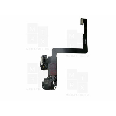 Шлейф iPhone 11 Pro на верхний динамик, сенсор (датчик света), микрофон Премиум