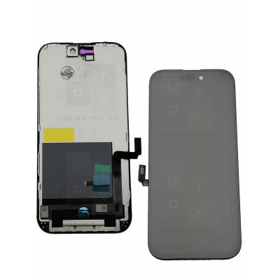 iPhone 16 тачскрин + экран (модуль) Черный In-Cell Стандарт (Площадка под IC)