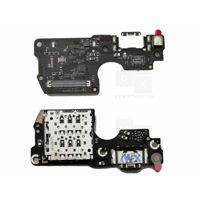 Нижняя плата (шлейф), Xiaomi Redmi Note 14 Pro 4G разъем зарядки, разъем SIM, микрофон Премиум