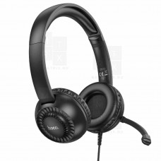 Проводные наушники Hoco W112 (мониторные, накладные) Черный