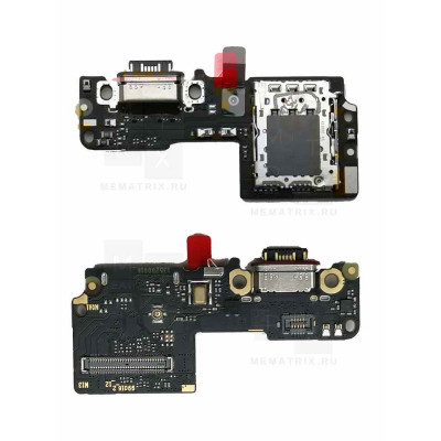 Нижняя плата (шлейф), Xiaomi Poco X7 разъем зарядки, разъем SIM, микрофон Премиум