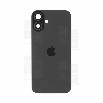 Задняя крышка iPhone 16 Plus Черный (стекло, монолит, MagSafe, логотип) Премиум Задняя крышка iPhone 16 Plus Черный (стекло, монолит, MagSafe, логотип) Премиум