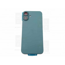 Задняя крышка iPhone 16 Plus Бирюзовый (стекло, монолит, MagSafe, логотип) Премиум