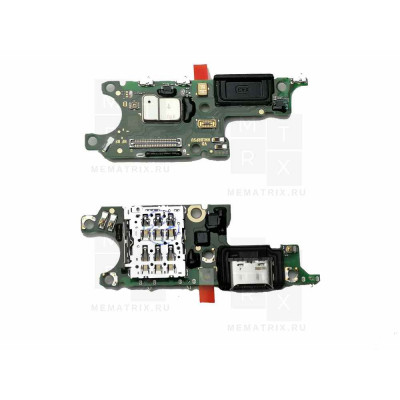 Нижняя плата (шлейф), Huawei Honor X9c разъем зарядки, разъем SIM, микрофон Премиум