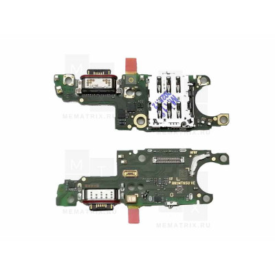 Нижняя плата (шлейф) для Huawei Honor X9d 5G разъем зарядки, разъем SIM, микрофон Премиум