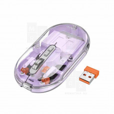 Мышь беспроводная Hoco GM35 со встроенным аккумулятором пурпурная