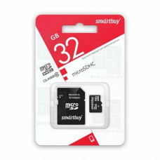 Карта памяти MicroSDHC 32GB Class 10 Smartbuy UHS-I + SD адаптер