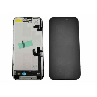 iPhone 16 (A3287) тачскрин + экран (модуль) Черный Soft Oled (Площадка под IC)