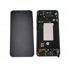 Samsung Galaxy A56 5G (A566B) тачскрин + экран (модуль) черный Amoled (Full Size) с рамкой