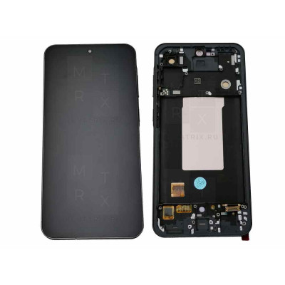 Samsung Galaxy A56 5G (A566B) тачскрин + экран (модуль) черный Amoled (Full Size) с рамкой