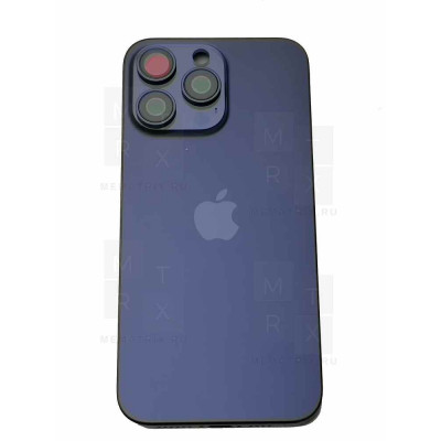 Задняя крышка (корпус) iPhone 15 Pro Max blue (синий) в сборе Премиум