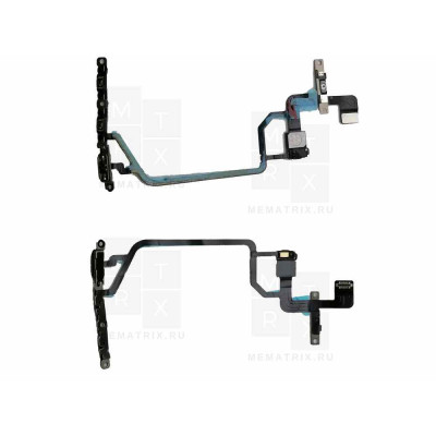 Шлейф iPhone Xr на кнопки громкости, включения, блокировки, микрофон Премиум