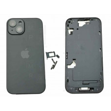 Задняя крышка (корпус) iPhone 15 black (черный) в сборе