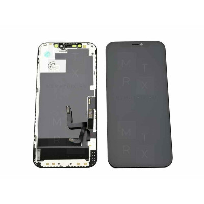 iPhone 12, 12 Pro тачскрин + экран (модуль) черный (Hard OLED, Full HD) (с верификацией)