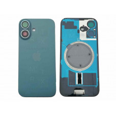 Задняя крышка iPhone 16 Ультрамарин (стекло, монолит, MagSafe, логотип) Премиум