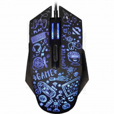 Мышь игровая проводная Smartbuy 745 RUSH X15 черная с подсветкой