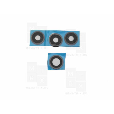 Стекло камеры для Xiaomi Redmi Note 14 Pro 4G (комплект 4 шт.) Черный