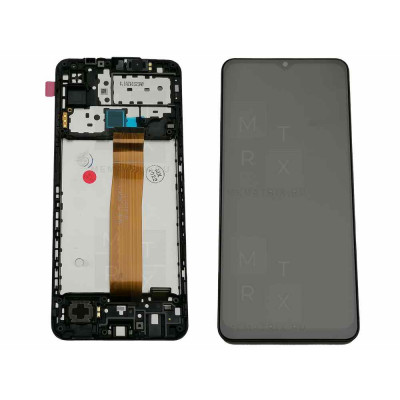 Samsung Galaxy M12 (M127F) тачскрин + экран (модуль) черный OR с рамкой (SP)