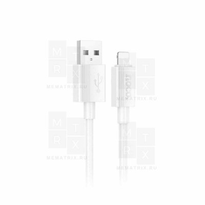 Кабель USB - Lightning Hoco X107 (2.4А) Белый
