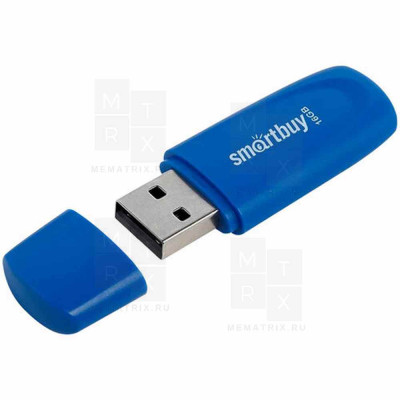 USB-флеш 16GB (USB 2.0) Smartbuy Scout Синий