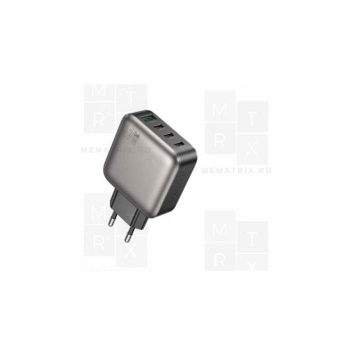 Сетевое зарядное устройство USB, Type-C Borofone BAS57A (67W, QС3.0, PD, 3 порта, GaN) Черный