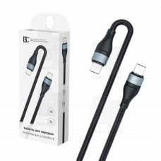Кабель USB - Type-C BC X57 (5A, оплетка ткань) Черный
