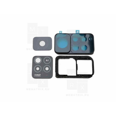 Стекло камеры Xiaomi Redmi Note 11 Pro 5G в сборе с рамкой Черный