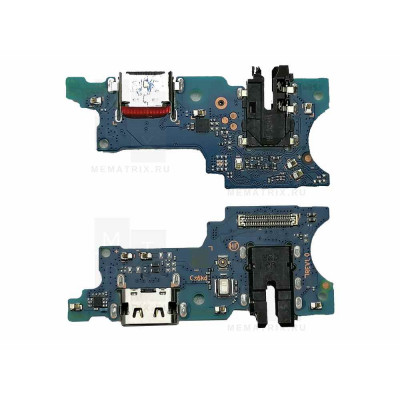 Нижняя плата (шлейф) для Samsung Galaxy A07 (A075F) разъем зарядки, разъем гарнитуры, микрофон Премиум