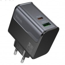 Сетевое зарядное устройство USB, Type-C Hoco CS74A (45W, QC3.0, PD, 2 порта) Черный