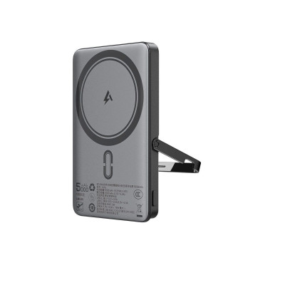 Внешний Аккумулятор (Power Bank) Acefast M16 5000 mAh (18W, беспроводная зарядка MagSafe, Type-C) Черный