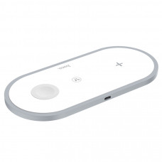 Беспроводное зарядное устройство Hoco CW24 (для смартфона + гарнитуры + iWatch) Белый