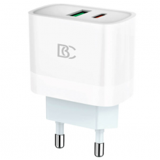 Сетевое зарядное устройство USB, Type-C BC C62 (18W, QC3.0, PD) Белый