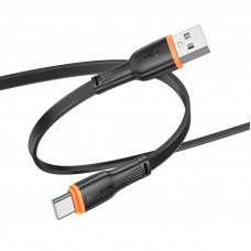 Кабель USB - Type-C Borofone BX118 (2.4A, плоский) Черный Кабель USB - Type-C Borofone BX118 (2.4A, плоский) Черный