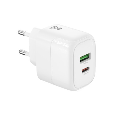 Сетевое зарядное устройство USB, Type-C XO L137 (20W, QС3.0, PD) Белый