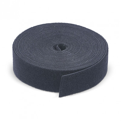 Стяжка (держатель) для проводов на липучке (3 м, черный)