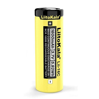 Аккумулятор Lii-16C LiitoKala 18500 3.7V 3A 1600 mAh