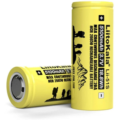 Аккумулятор Lii-51S LiitoKala 26650 3.7V 20A 5100 mAh