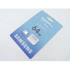 Карта памяти MicroSDXC 64GB Samsung EVO Plus + SD адаптер