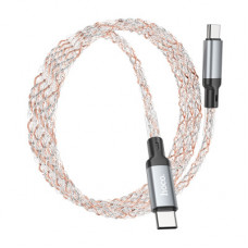 Кабель Type-C - Type-C Hoco U112 (3A, 60W, PD, прозрачный светящийся) Серый Кабель Type-C - Type-C Hoco U112 (3A, 60W, PD, прозрачный светящийся) Серый